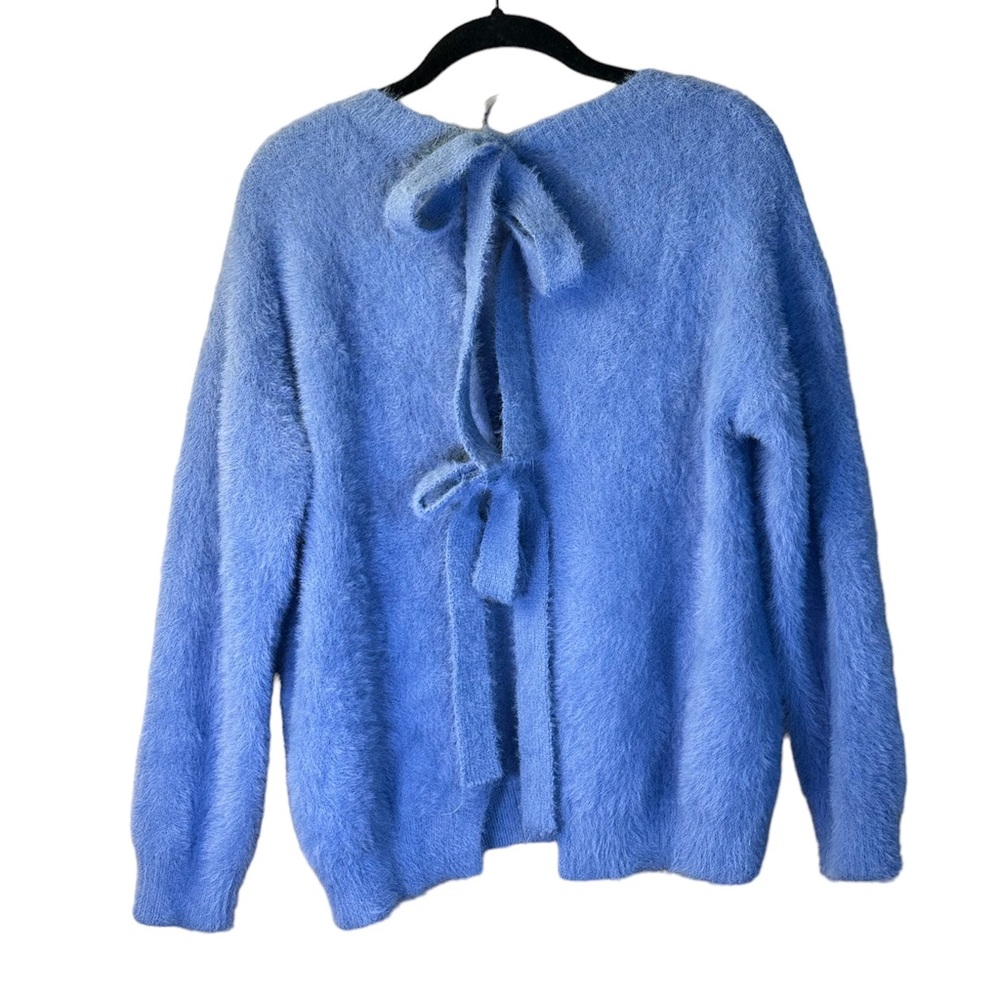 ee:some | Periwinkle Fuzzy Tie Back Sweater | Small/Medium​
